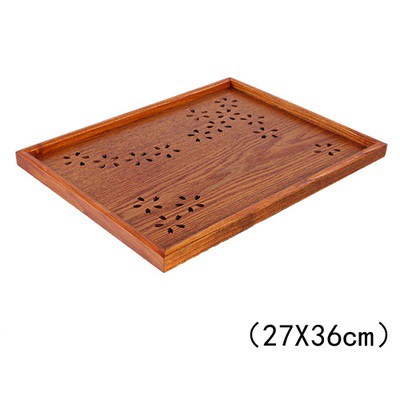 Khay gỗ khắc hoa khay đựng trà bánh thực phẩm